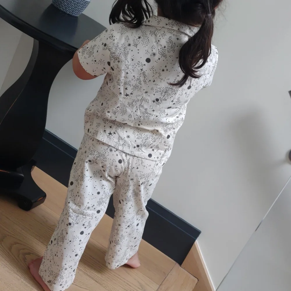 Kids Star Pajama Set - Soft Short Sleeve Top & Pants